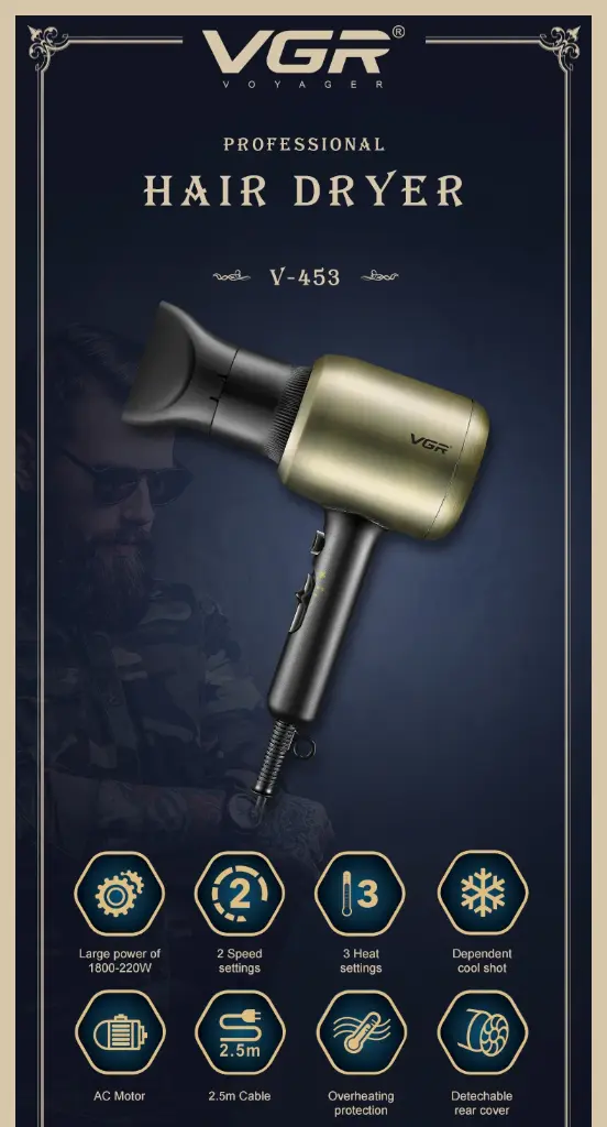 Tharse flokësh VGR V-453